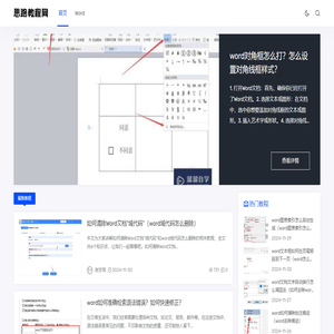 思路教程网 - 提供word教程，让0基础的小白也能学会使用word文档！