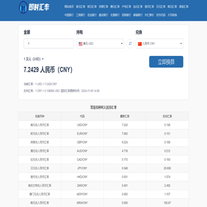 美元兑人民币汇率_最新美元欧元英镑银行外汇牌价_在线外币转人民币_货币汇率换算器_即时汇率网